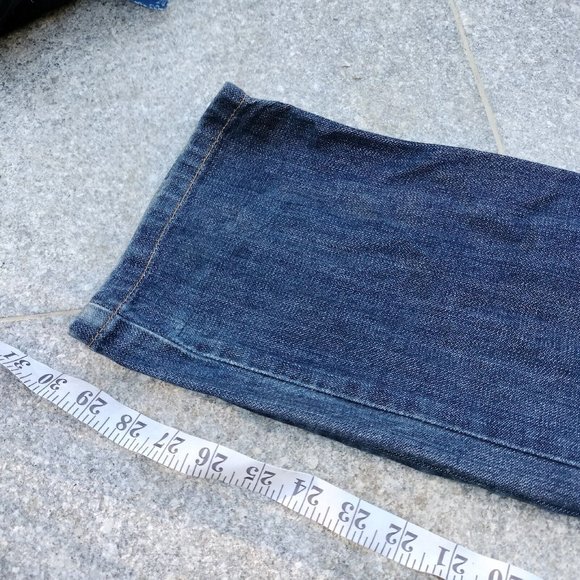 Nudie Mens Jeans Blue Denim Slim Jim Straight Leg Cotton Made in Italy Size 31 - Picture 14 of 14